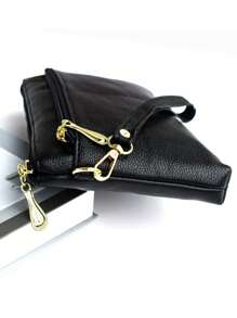 Small Square Bag Solid Colour Elegant Style - Black - View 4