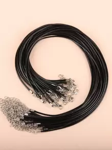 30股/套休閒線DIY首飾配件適合女士DIY首飾製作 - 黑色 - 查看 1