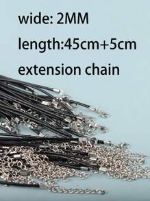 30股/套休閒線DIY首飾配件適合女士DIY首飾製作 - 黑色 - 查看 4