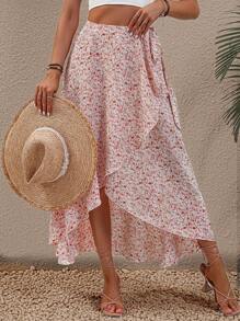 Breezaya Váy nữ Thắt nút Viên lá sen Trọn gói Họa tiết hoa Boho - Nhiều màu - Xem 6