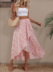 Breezaya Váy nữ Thắt nút Viên lá sen Trọn gói Họa tiết hoa Boho - Nhiều màu - Xem 7