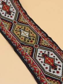 1 cuộn Hình Học Jacquard DIY Webbing, Boho Jacquard Thiết Kế May Dải Trang Trí May - Nhiều màu - Xem 4