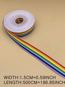 1 cuộn Cầu Vồng Họa Tiết Sọc DIY Webbing Ren, Khối Màu Hiện Đại Dạ Nỉ Thiết Kế May Dải Trang Trí May - Nhiều màu - Xem 2