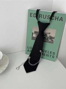 1 Pieza Corbata Decorativa De Cadena Duradera, Versátil Y Elegante Para La Vida Diaria Para Decoración - Negro - Ver 2