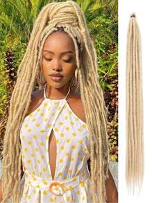 10 cái Nối dài tóc Dreadlock tổng hợp bện dài thêm - Màu be - Xem 1