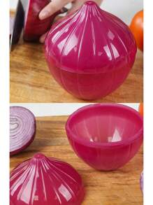 1pc Onion Design Food Storage Box - Hot Pink - View 1