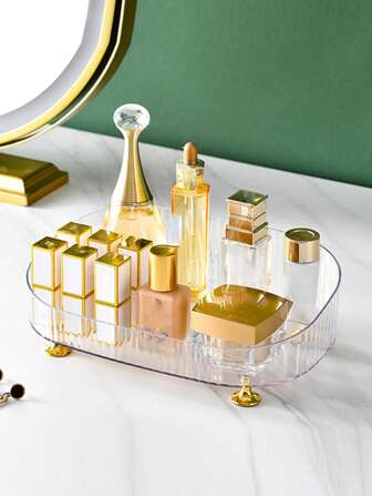 1入組塑膠彩妝收納現代透明多功能化妝品收納袋適用於家庭