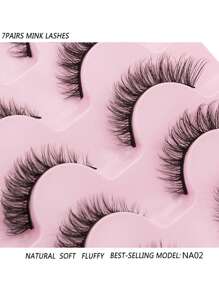 7pairs Extra Long False Eyelashes - Black - View 3