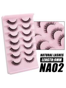 7pairs Extra Long False Eyelashes - Black - View 4