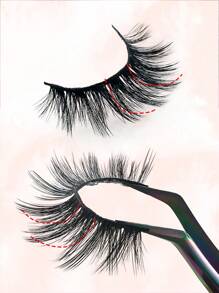 5 cặp lông mi giả có độ phồng mềm mại Hàng mi nhìn ấn tượng 3D Wispy Faux Mink Lashes - màu đen - Xem 7
