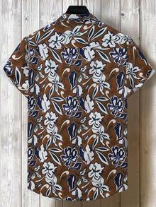 Manfinity RSRT Men Allover Print Shirt - Brown - View 2