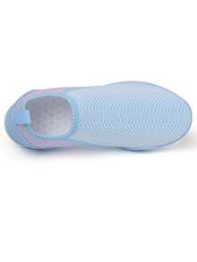 女性撞色一腳蹬溯溪鞋,運動戶外涉水鞋 - 淺藍色 - 查看 2