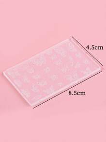 1 pieza Molde de silicona con patrón de mariposa Manicura - transparente - Ver 3