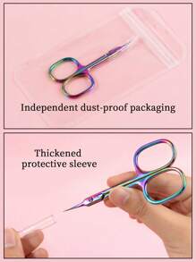 klimonla 1 pieza Tijeras de acero inoxidable Manicura - Multicolor - Ver 4