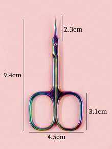 klimonla 1 pieza Tijeras de acero inoxidable Manicura - Multicolor - Ver 5