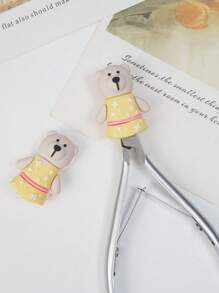 1入組矽膠熊設計指甲刀套 - 彩色 - 查看 1