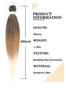 Bím tóc tổng hợp thẳng - Ombre - Xem 3