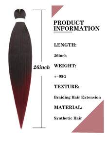 Bím tóc tổng hợp thẳng - Ombre - Xem 4