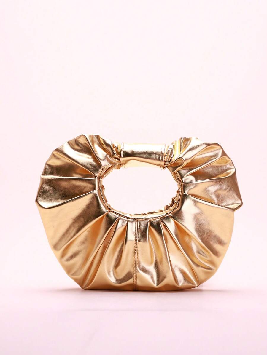 中等雲朵包金色前衛頂部單條提帶