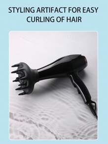 4.6cm Hairstyling Diffuser - Black & Purple Floral, Suitable For 4.6cm Diameter Hair Dryers (Product Design Has Multiple Protruding Air Outlets, Some Packaging May Have Slight Compression Marks, Normal Phenomenon, Please Purchase With Confidence) - Black - View 3