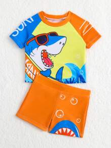 男嬰卡通圖案沙灘泳裝 - 彩色 - 查看 5