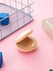 1pc Wooden Percussion Clapper, Early Education Musical Instrument Toy - Yellow - View 4