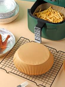 50入組素色空氣炸鍋烘焙紙 - 黃色 - 查看 5