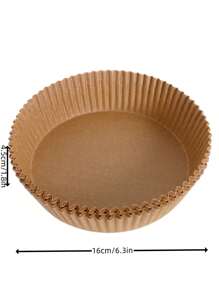 50入組素色空氣炸鍋烘焙紙 - 黃色 - 查看 6