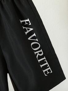 Boys Ombre Tee & Letter Graphic Shorts - Multicolor - View 6