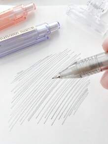 1pc 0.5mm Clear Jelly Automatic Mechanical Pencil, Random Color Back To School