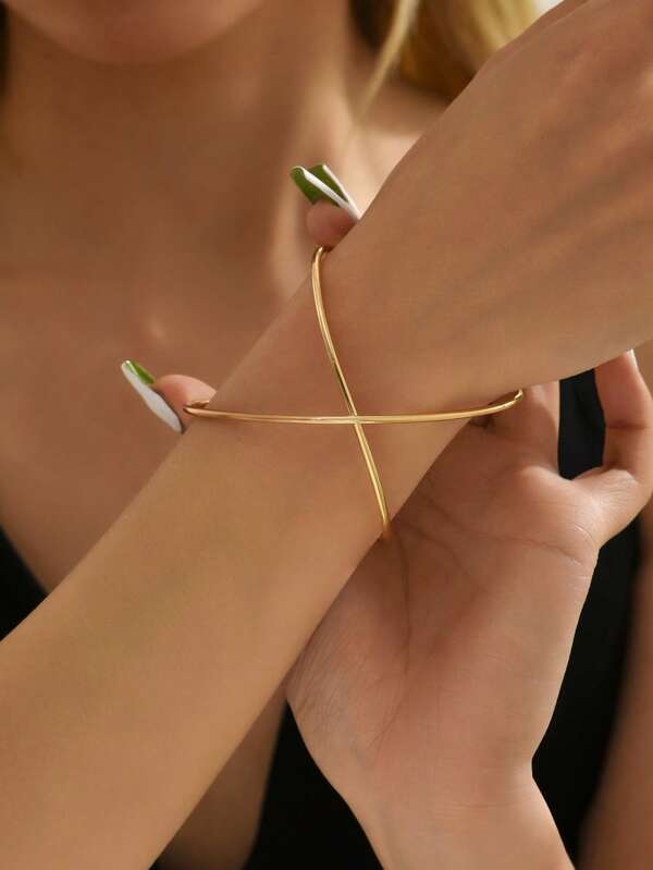 Two Tone Cuff Bangle