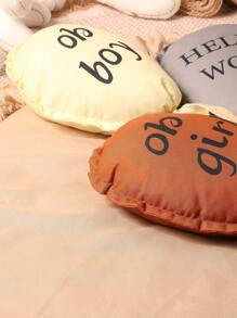 Newborn Photography Ruffle Trim Mattress & Letter Graphic Prop - Multicolor - View 4