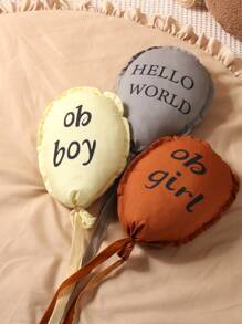 Newborn Photography Ruffle Trim Mattress & Letter Graphic Prop - Multicolor - View 6