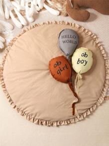 Newborn Photography Ruffle Trim Mattress & Letter Graphic Prop - Multicolor - View 7