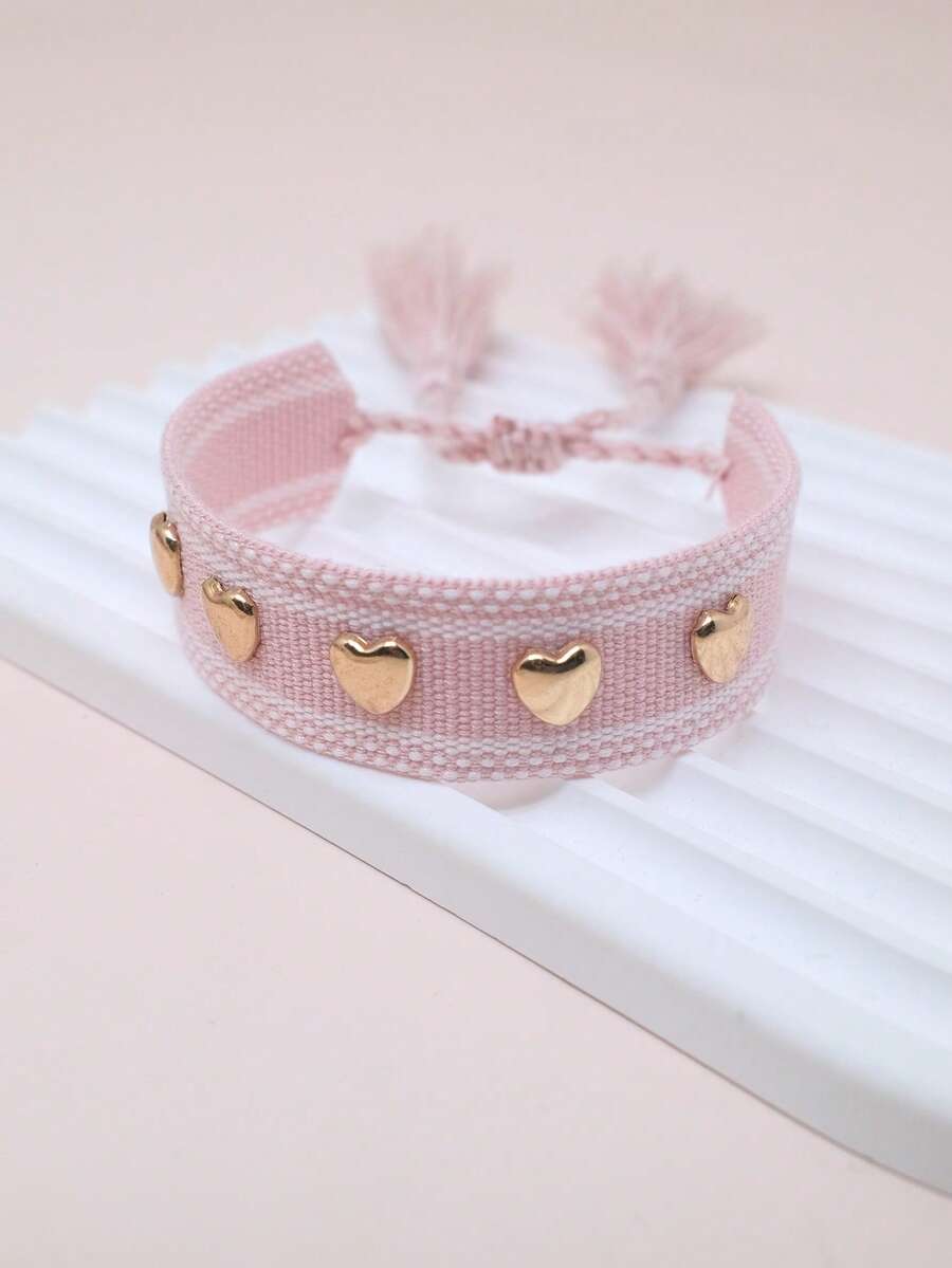 Ngôi Sao Thời Trang & Trang Trí Tua Rua Chuỗi Vòng Tay Cho Phụ Nữ Để Trang Trí Hàng Ngày - Màu Hồng baby - Xem 1