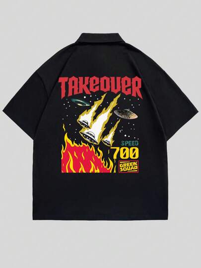 Street Life Guys UFO Graphic Polo Shirt