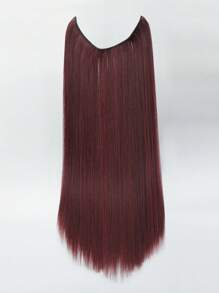 Long Straight Synthetic Hair Extension - Burgundy - View 3
