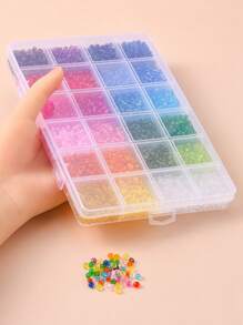 約3685入組混合亞克力和玻璃珠diy串珠套件,適用於手鍊、項鍊和耳環製作 - 彩色 - 查看 4