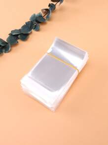 100入組/套休閒透明首飾收納袋適合女士適用於首飾包裝 - 無色 - 查看 2