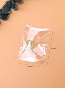 100入組/套休閒透明首飾收納袋適合女士適用於首飾包裝 - 無色 - 查看 3