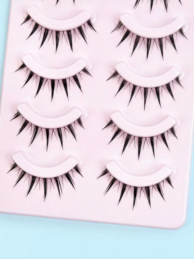 メイクアップ つけまつげ、5ペア マンガ調まつげ、ウィスピー アニメ風