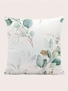 Leaf Print Cushion Cover Without Filler, Polyester Throw Pillowcase For Sofa, Home Decor - Multicolor - View 1