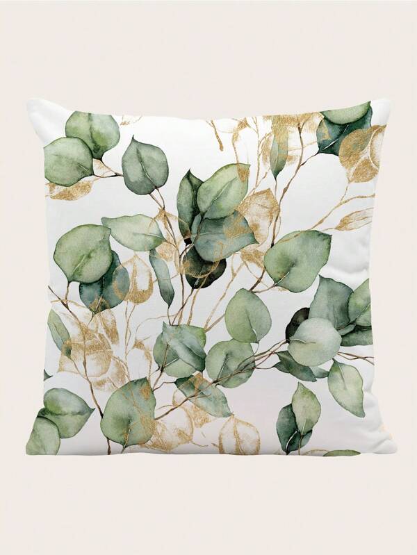 Leaf Pattern Cushion Cover, Modern Throw Pillow Case For Sofa, Home Decor, Pillow Insert Not Include