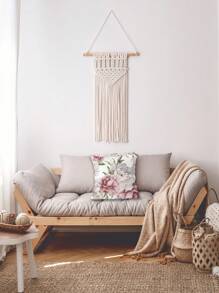 Floral Pattern Cushion Cover Without Filler, Modern Throw Pillow Case For Sofa, Home Decor