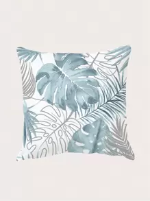 Leaf Print Cushion Cover Without Filler, Modern Throw Pillow Case For Sofa