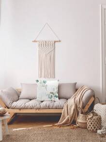 Leaf Print Cushion Cover Without Filler, Polyester Throw Pillowcase For Sofa, Home Decor - Multicolor - View 4