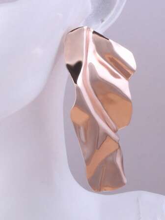 1 pereche de cercei cu știfturi geometrice asimetrice la modă pentru femei pentru decorarea zilnică