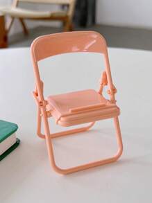 椅子設計桌面手機支架 - 粉色 - 查看 1