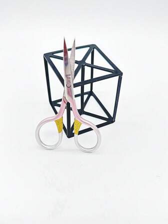 1pc Stainless Steel Embossed Eyebrow Scissors