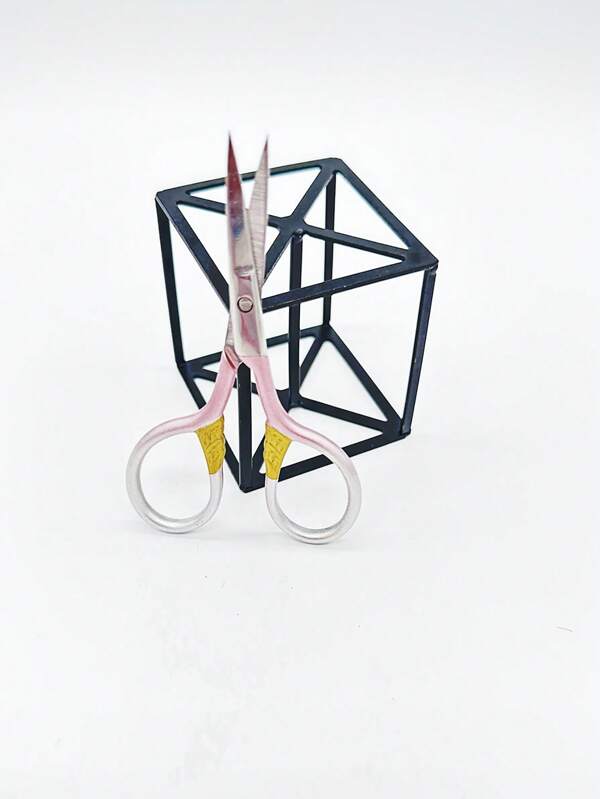 1pc Stainless Steel Embossed Eyebrow Scissors